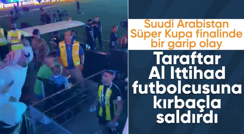 1712881240 Al Ittihad Super Kupayi kaybetti Futbolcuya taraftardan kirbacli saldiri