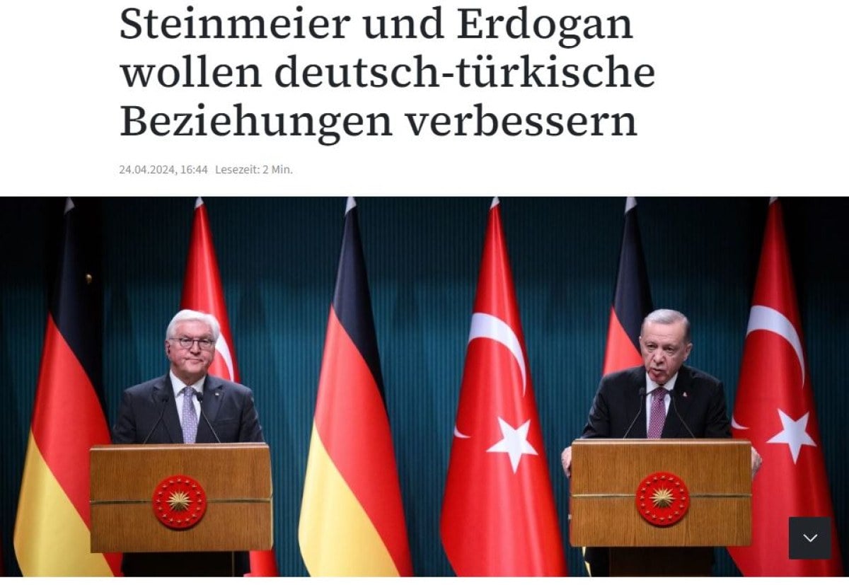 1714345029 292 Alman basini Steinmeierin Erdogana degerli dost demesinden rahatsiz oldu
